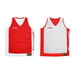 Koszulka koszykarska Spalding Reversible Tanktop Dwustronna. Czerwone t-shirty damskie Spalding, bez wzorów, z materiału, bez kołnierzyka. Za 181.00 zł.