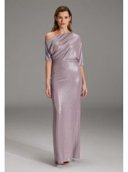 SWING Sukienka w kolorze fioletowym rozmiar: 46. Różowe sukienki damskie Swing, bez wzorów, bez kołnierzyka, bez ramiączek, maxi. Za 349.73 zł.