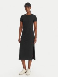 Kappa Sukienka codzienna Iclisia 332D7PW Czarny Slim Fit. Czarne sukienki damskie Kappa, na co dzień, xl, bez wzorów, z bawełny, bez kołnierzyka, bez ramiączek, proste. Za 179.99 zł.