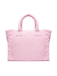 PINKO Torebka Beach Shopping PE 25 PLTT 100782 A1WQ Różowy. Czerwone torebki klasyczne damskie Pinko, bez wzorów, z materiału, bez dodatków. Za 379.99 zł.
