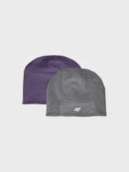 4F Czapka do biegania uniseks - multikolor L/XL. Czapki męskie 4f, bez wzorów, z elastanu, klasyczne. W wyprzedaży za 39.99 zł.