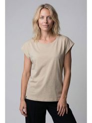 Alife and kickin Koszulka "Sigrid" w kolorze beżowym rozmiar: L. Brązowe bluzki damskie Alife and Kickin, l, bez wzorów, z bawełny, bez kołnierzyka, bez ramiączek. Za 43.99 zł.