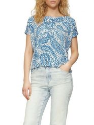 S.Oliver Koszulka w kolorze niebieskim rozmiar: 38. Niebieskie bluzki damskie S.Oliver, s, bez wzorów, bez kołnierzyka, bez ramiączek. Za 32.59 zł.