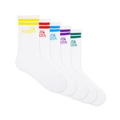 Skarpety sportowe Kubota Sport Rainbow 5-pak. Białe skarpetki damskie Kubota, bez wzorów, z bawełny. Za 59.99 zł.