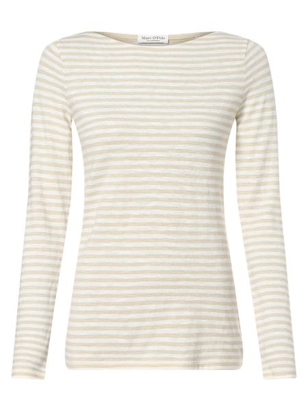 Marc O'Polo koszulka z długim rękawem Kobiety Bawełna biały|beżowy, L. Białe t-shirty damskie Marc O´Polo, l, bez wzorów, z bawełny, bez kołnierzyka. Za 249.95 zł.