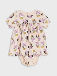 Body z sukienką Disney - kremowy. Białe sukienki dziewczęce Sinsay, bez wzorów, bez ramiączek. Za 19.99 zł.