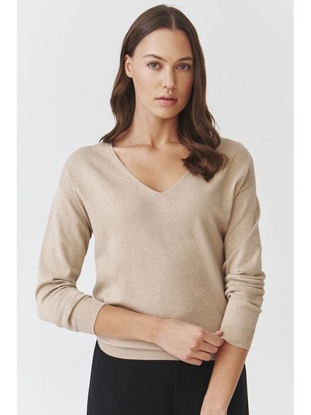 TATUUM Sweter "Flare" w kolorze beżowym rozmiar: S. Brązowe swetry klasyczne damskie Tatuum, s, bez kołnierzyka. Za 148.26 zł.