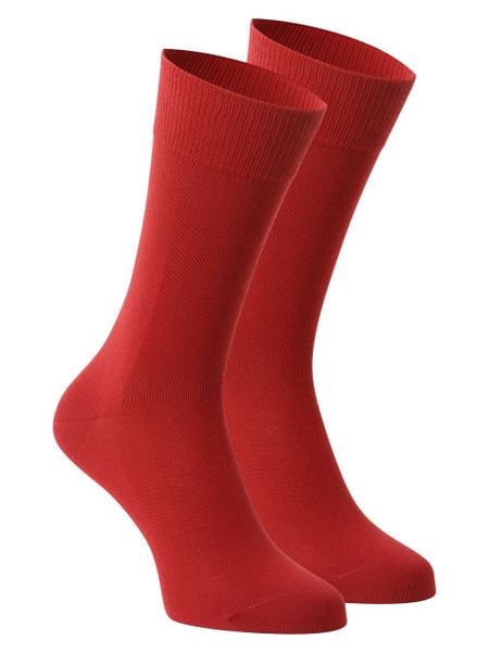 FALKE Skarpety pakowane po 2 szt. Mężczyźni Bawełna czerwony, 39-42. Czerwone skarpetki męskie Falke, bez wzorów, z bawełny. Za 69.95 zł.