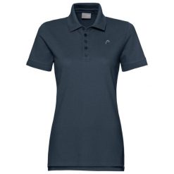 Damska koszulka polo Head Classic. Niebieskie bluzki sportowe damskie HEAD, bez kołnierzyka, bez ramiączek. Za 341.00 zł.