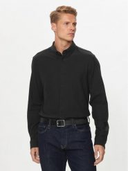 Calvin Klein Koszula K10K113311 Czarny Regular Fit. Czarne koszule męskie CALVIN KLEIN, m, bez wzorów, z bawełny, bez kołnierzyka, bez ramiączek. Za 229.99 zł.