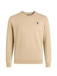 U.S. Polo Assn. Sweter w kolorze beżowym rozmiar: M. Brązowe swetry męskie U.S. Polo Assn., m, bez wzorów, z bawełny, bez kołnierzyka. Za 156.61 zł.