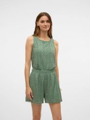 Vero Moda Top w kolorze zielonym rozmiar: M. Zielone topy damskie Vero Moda, m, bez wzorów, bez kołnierzyka. Za 48.39 zł.