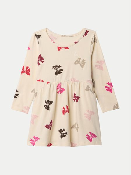 Gap Sukienka codzienna 646806 Beżowy Regular Fit. Brązowe sukienki dziewczęce GAP, bez wzorów, z bawełny, bez ramiączek. Za 79.99 zł.
