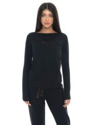 Koszulka Langärmliges Damen z Leone 1947 Nigdy bez Aufdruck. Czarne t-shirty damskie LEONE 1947 APPAREL, l, bez wzorów, z bawełny, bez kołnierzyka. Za 176.82 zł.
