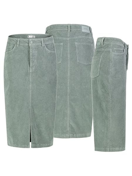 Eight2Nine Spódnica sztruksowa w kolorze miętowym rozmiar: XL. Zielone spódniczki damskie Eight2Nine, xl, z aplikacjami, ze skóry, klasyczne, z podwyższonym stanem, midi, proste. Za 104.99 zł.