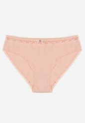 Różowe Majtki Figi z Bawełny Ozdobione Kokardą i Koronką Zeterie. Czerwone figi damskie Renee, l, bez wzorów, z bawełny. Za 9.99 zł.