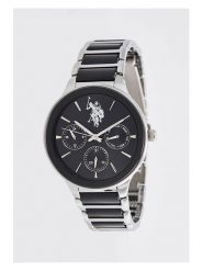 U.S. Polo Assn. Zegarek kwarcowy w kolorze srebrno-czarnym rozmiar: onesize. Czarne, analogowe zegarki męskie U.S. Polo Assn., metalowe. Za 304.99 zł.