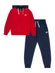 Bluza z bawełna z kaptur na czas wolny na co dzień. Niebieskie bluzy z kapturem męskie LEONE 1947 APPAREL, z bawełny. Za 273.65 zł.