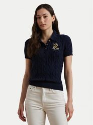 LAUREN RALPH LAUREN Sweter 200932224002 Granatowy Slim Fit. Niebieskie swetry klasyczne damskie Lauren Ralph Lauren, xs, z bawełny, bez kołnierzyka. Za 769.99 zł.