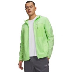 Męska kurtka Under Armour UA Velociti Pro Storm. Szare kurtki treningowe męskie Under Armour, m, bez wzorów, z gumy, do biegania. Za 440.80 zł.
