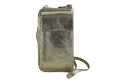 Listonoszka skórzana BARBERINI'S złota 908/1-17. Żółte shopper bag damskie Barberinis, bez wzorów, ze skóry, przez ramię, duże, bez dodatków. Za 135.99 zł.