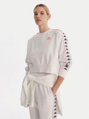 Kappa Bluza Banda Marbella 351S2HW Biały Oversize. Białe bluzy bez kaptura damskie Kappa, s, z bawełny. Za 179.99 zł.