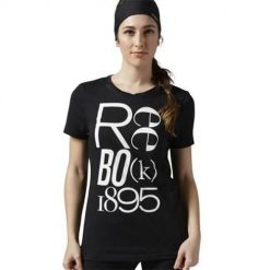 Koszulka sportowa damska Reebok Definition. Czarne bluzki sportowe damskie Reebok, l, z materiału, bez kołnierzyka, bez ramiączek. Za 109.99 zł.