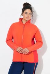 Damskie Kurtka funkcyjna stójka kaptur 2-kierunkowy zamek błyskawiczny. Czerwone kurtki damskie Ulla Popken, plus size, bez wzorów, z materiału, z kapturem. Za 431.99 zł.