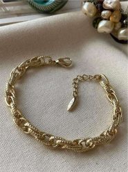 Luseera Pozłacana bransoletka rozmiar: onesize. Żółte bransoletki damskie Luseera, pozłacane. Za 39.99 zł.