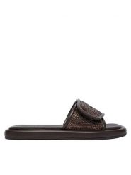 MICHAEL Michael Kors Klapki 40F5SKFA3S Brązowy. Brązowe klapki damskie MICHAEL Michael Kors, bez wzorów, ze skóry, bez obcasa. Za 569.99 zł.