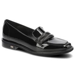 Czarne Półbuty Chebello Eleganckie Lordsy Damskie. Czarne mokasyny damskie CheBello, ze skóry. Za 249.00 zł.