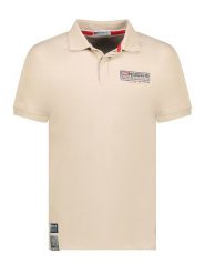 Geographical Norway Koszulka polo "Koffroy" w kolorze beżowym rozmiar: XL. Brązowe koszulki polo męskie Geographical Norway, xl, bez wzorów, z bawełny, bez ramiączek. Za 92.21 zł.