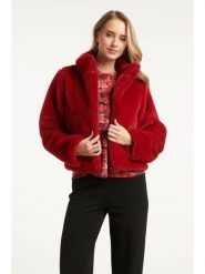 Smashed Lemon Kurtka przejściowa w kolorze czerwonym rozmiar: S. Czerwone kurtki damskie Smashed Lemon, s, bez wzorów, bez kaptura. Za 173.99 zł.