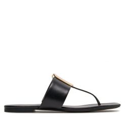 Japonki Tory Burch. Czarne klapki damskie Tory Burch, bez wzorów, bez obcasa. Za 1,079.00 zł.