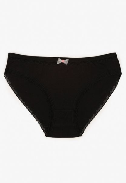 Czarne Majtki Figi z Bawełny Ozdobione Kokardą i Koronką Zeterie. Czarne figi damskie Renee, l, bez wzorów, z bawełny. Za 7.99 zł.