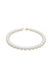 Elli Damski Trend T-Bone z pozłacanymi koralikami Shell Core ze srebra próby srebro 925 Sterling Silver Naszyjniki 1 ct. Białe naszyjniki damskie Elli, pozłacane. Za 378.99 zł.
