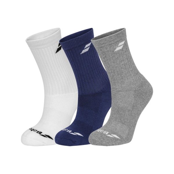 Skarpety tenisowe dla dorosłych Babolat 3pary. Białe skarpetki damskie BABOLAT, bez wzorów. Za 62.99 zł.