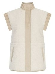 MOSS COPENHAGEN Kurtka pluszowa w kolorze kremowym rozmiar: XS/S. Brązowe kurtki damskie MOSS COPENHAGEN, s, bez wzorów, bez kaptura. Za 244.95 zł.