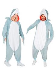 Carnival Party Kombinezon kostiumowy "Shark" w kolorze szaro-białym rozmiar: L/XL. Białe kombinezony damskie Carnival Party, l, bez wzorów, bez kołnierzyka, bez ramiączek, krótkie. Za 130.99 zł.