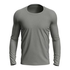 Wrzosowa Koszulka Z Długim Rękawem Dla Dorosłych Unisex. Szare t-shirty damskie Stedman, bez wzorów, bez kołnierzyka. Za 97.99 zł.