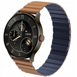 Smartwatch zegarek sportowy z dodatkowym paskiem IMIKI TG1. Brązowe, cyfrowe zegarki damskie IMIKI, szklane. Za 249.00 zł.