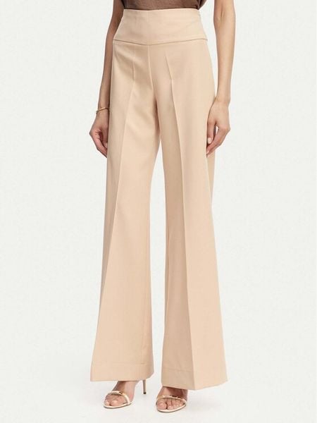 ACCESS FASHION Spodnie materiałowe 63-5022-135 Beżowy Flare Fit. Brązowe spodnie materiałowe damskie ACCESS FASHION, bez wzorów, z materiału. Za 519.99 zł.
