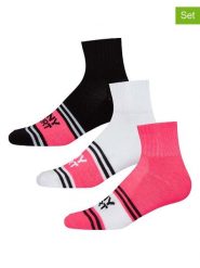 DKNY Skarpety (3 pary) w kolorze różowo-biało-czarnym rozmiar: 37-40. Białe skarpetki męskie DKNY, bez wzorów. Za 39.58 zł.