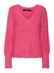 Vero Moda Sweter "Vmlapoilu" w kolorze różowym rozmiar: M. Różowe swetry klasyczne damskie Vero Moda, m, bez kołnierzyka. Za 101.23 zł.