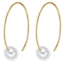 Valero Pearls Kolczyki wiszące z perłą srebro wysokiej próby Perła hodowlana słodkowodna żółte złoto 1 ct Damski. Żółte kolczyki damskie Valero Pearls, z perłą, pozłacane. Za 258.99 zł.