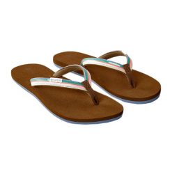 Japonki plażowe damskie Rip Curl Freedom 5272 Stripe. Brązowe klapki damskie Rip Curl, bez wzorów, bez obcasa. Za 66.99 zł.