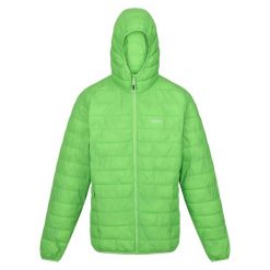 Kurtka turystyczna dla mężczyzn Hooded Hillpack z kapturem. Niebieskie kurtki męskie Regatta, m, bez wzorów, z puchu, sportowe, z kapturem. Za 139.99 zł.