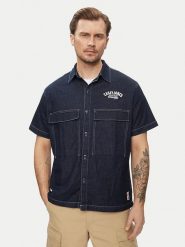 Wrangler Koszula dżinsowa - Regular fit - w kolorze granatowym rozmiar: M. Niebieskie koszule męskie Wrangler, m, bez wzorów, z bawełny, bez kołnierzyka, bez ramiączek. Za 121.99 zł.