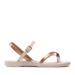 Sandały Ipanema. Brązowe sandały damskie Ipanema, bez wzorów, bez obcasa, na płaskiej podeszwie. Za 129.99 zł.