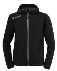 Kurtka softshellowa Uhlsport ESSENTIAL. Czarne kurtki damskie UHLSPORT, s, bez wzorów, z materiału, sportowe, bez kaptura. Za 280.30 zł.